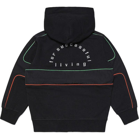 Diesel Boys Black Slainzip Sweatshirt Diesel Boys Black Slainzip Sweatshirt