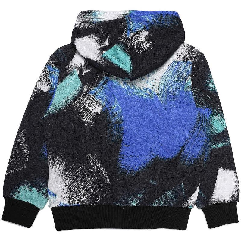 Diesel Boys Blue Dye Print Sweat-Shirt Diesel Boys Blue Dye Print Sweat-Shirt