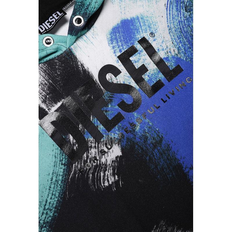 Diesel Boys Blue Dye Print Sweat-Shirt Diesel Boys Blue Dye Print Sweat-Shirt