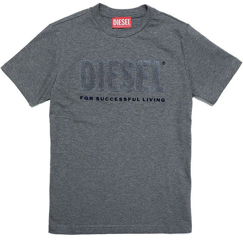Diesel Boys Dark Grey Living T-Shirt Diesel Boys Dark Grey Living T-Shirt