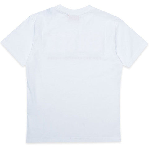 Diesel Boys White Living Print T-Shirt Diesel Boys White Living Print T-Shirt
