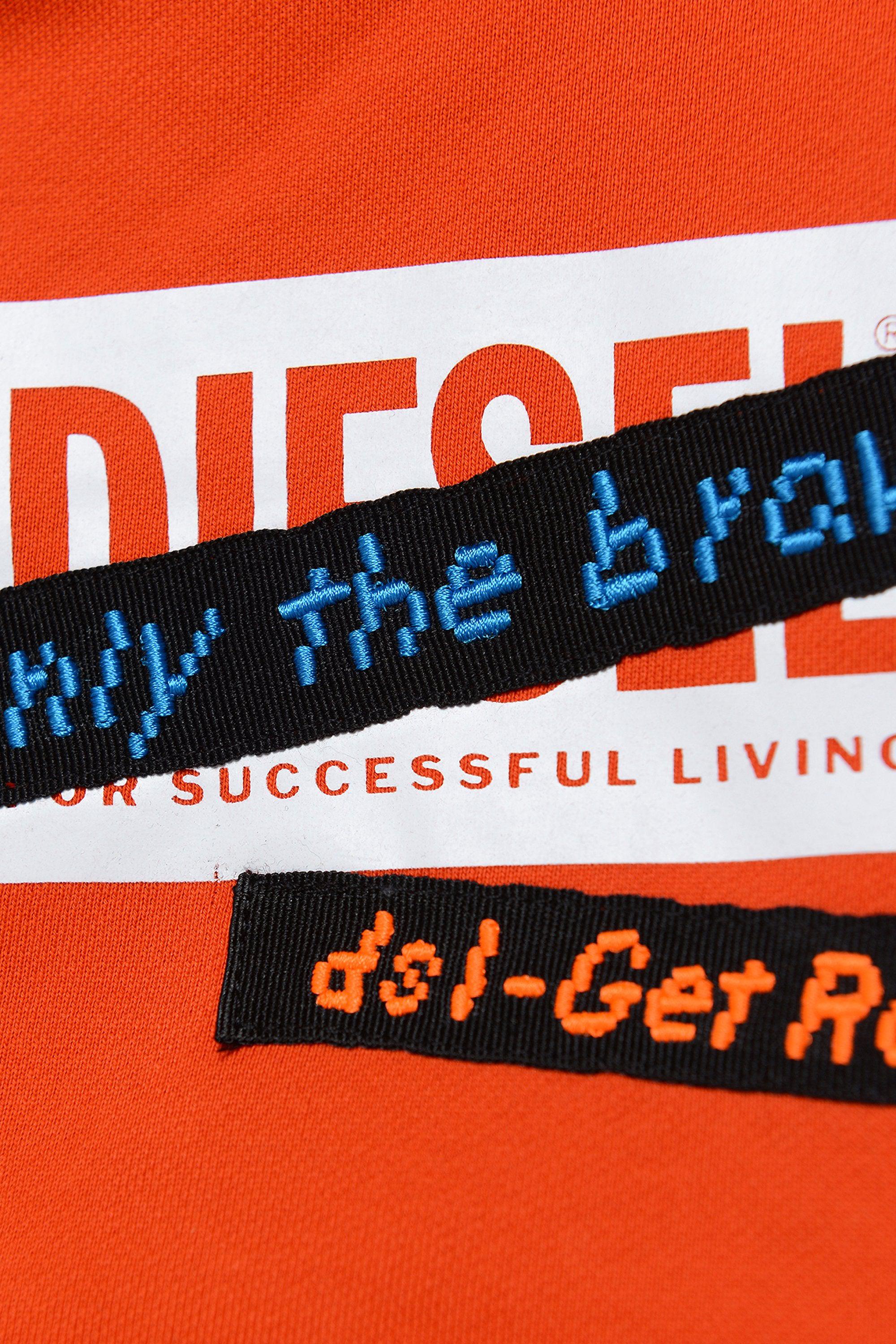 Diesel Unisex Orange Sonelget Hoodie Diesel Unisex Orange Sonelget Hoodie