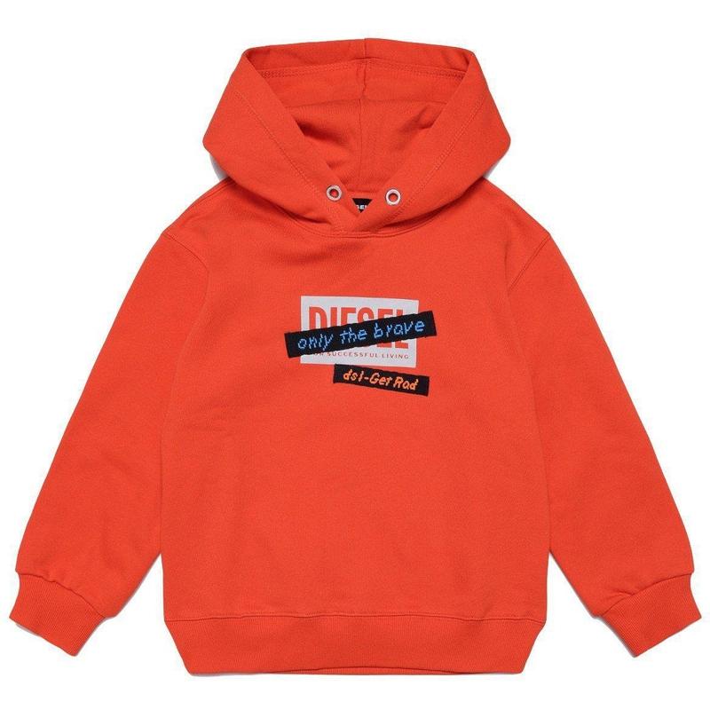 Diesel Unisex Orange Sonelget Hoodie Diesel Unisex Orange Sonelget Hoodie