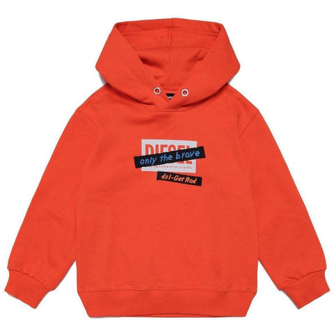 Diesel Unisex Orange Sonelget Hoodie Diesel Unisex Orange Sonelget Hoodie
