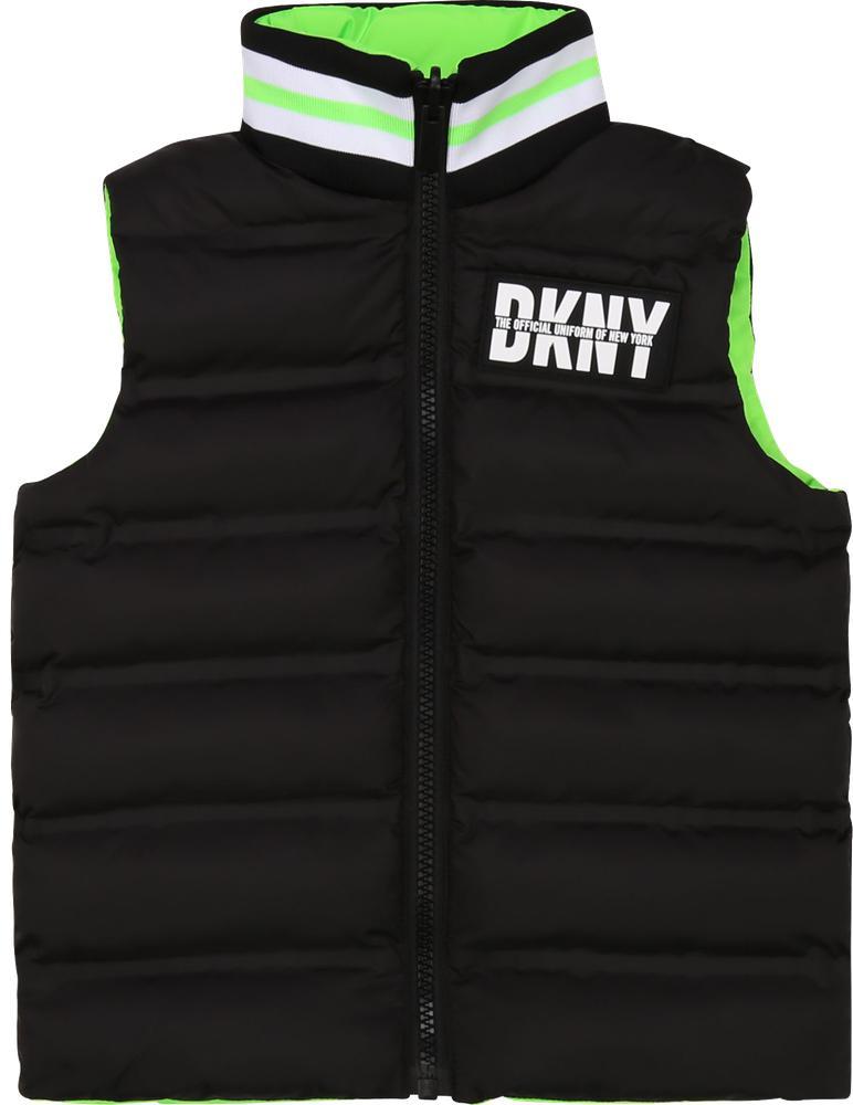 DKNY Boys Reversible Green & Black Gilet DKNY Boys Reversible Green & Black Gilet