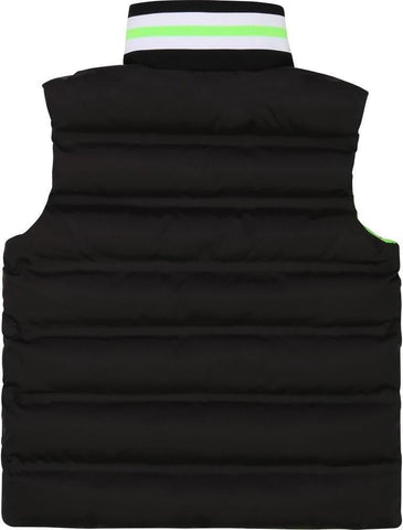 DKNY Boys Reversible Green & Black Gilet DKNY Boys Reversible Green & Black Gilet