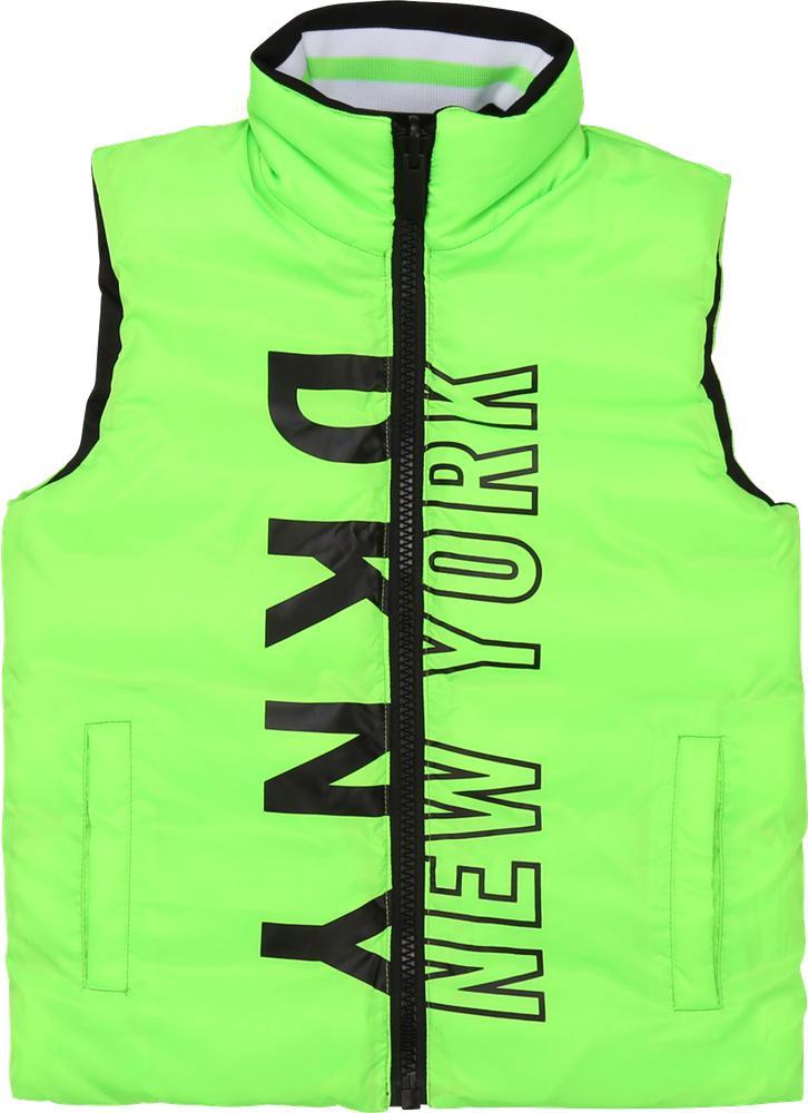 DKNY Boys Reversible Green & Black Gilet DKNY Boys Reversible Green & Black Gilet
