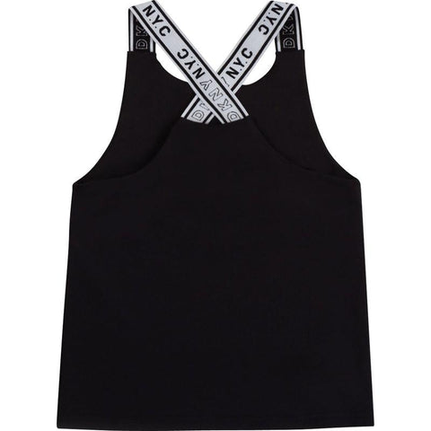 DKNY Girls Black Logo Active Top DKNY Girls Black Logo Active Top