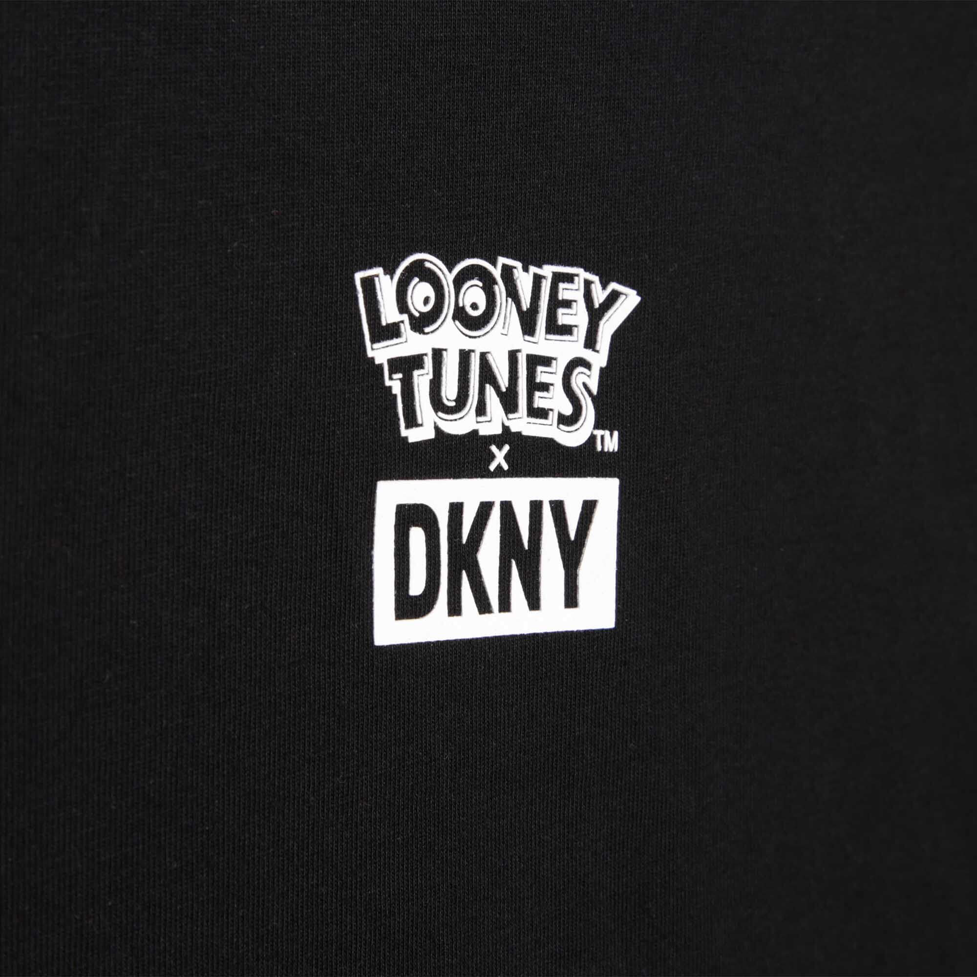 DKNY Unisex Black Cotton Looney Tunes T-Shirt DKNY Unisex Black Cotton Looney Tunes T-Shirt