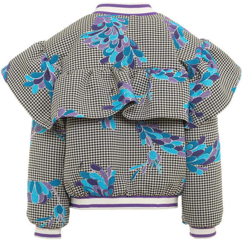 Emilio Pucci Girls Checked Lily Dogstooth Jacket Emilio Pucci Girls Checked Lily Dogstooth Jacket