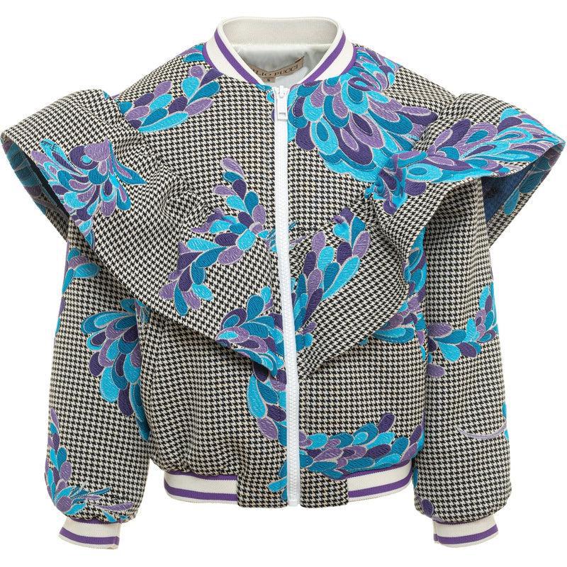 Emilio Pucci Girls Checked Lily Dogstooth Jacket Emilio Pucci Girls Checked Lily Dogstooth Jacket