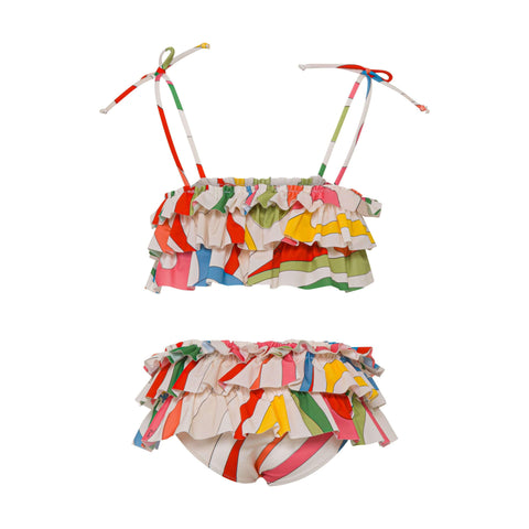 Emilio Pucci Girls Colourful Frill Bikini Emilio Pucci Girls Colourful Frill Bikini