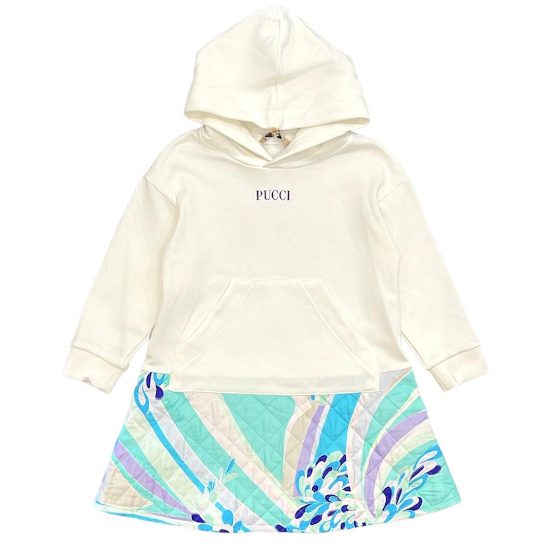 Emilio Pucci Girls Cream Hooded Dress Emilio Pucci Girls Cream Hooded Dress