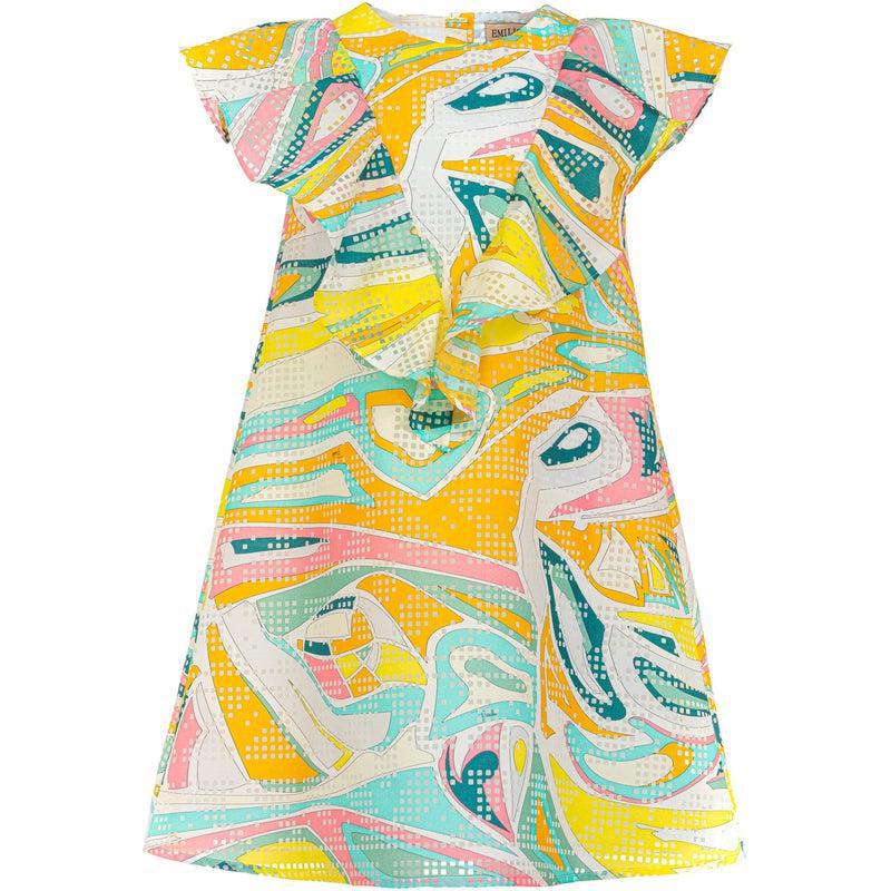 Emilio Pucci Girls Lance Print Ruffle Dress Emilio Pucci Girls Lance Print Ruffle Dress