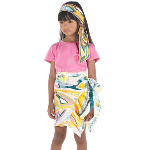 Emilio Pucci Girls Lance Print Ruffle Skirt Emilio Pucci Girls Lance Print Ruffle Skirt