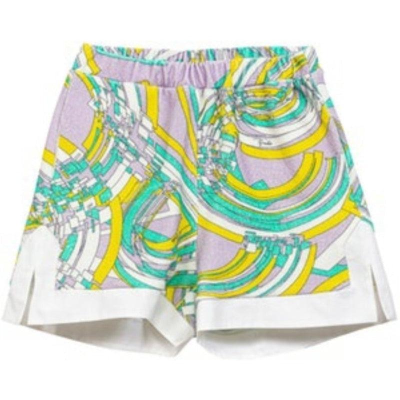 Emilio Pucci Girls Lilac Esploso Print Shorts Emilio Pucci Girls Lilac Esploso Print Shorts
