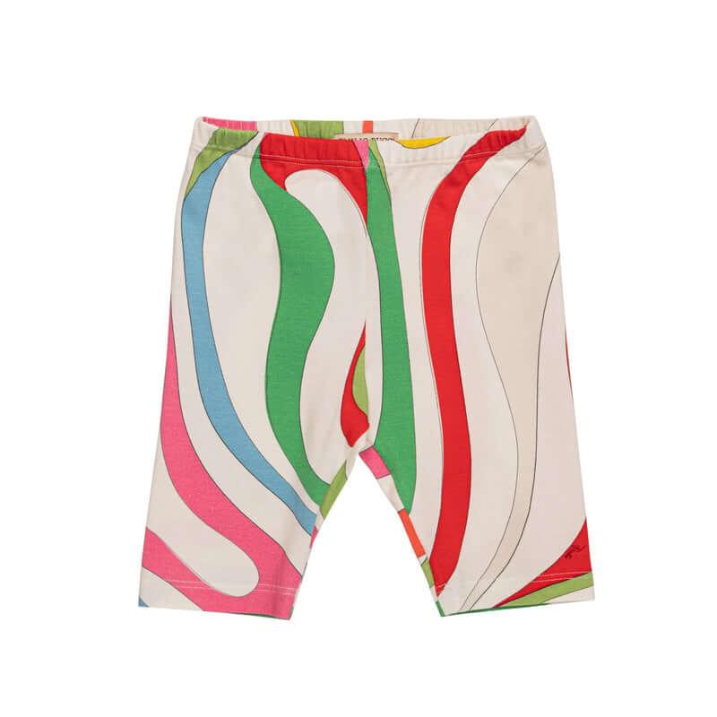 Emilio Pucci Girls White Abstract Leggings Emilio Pucci Girls White Abstract Leggings