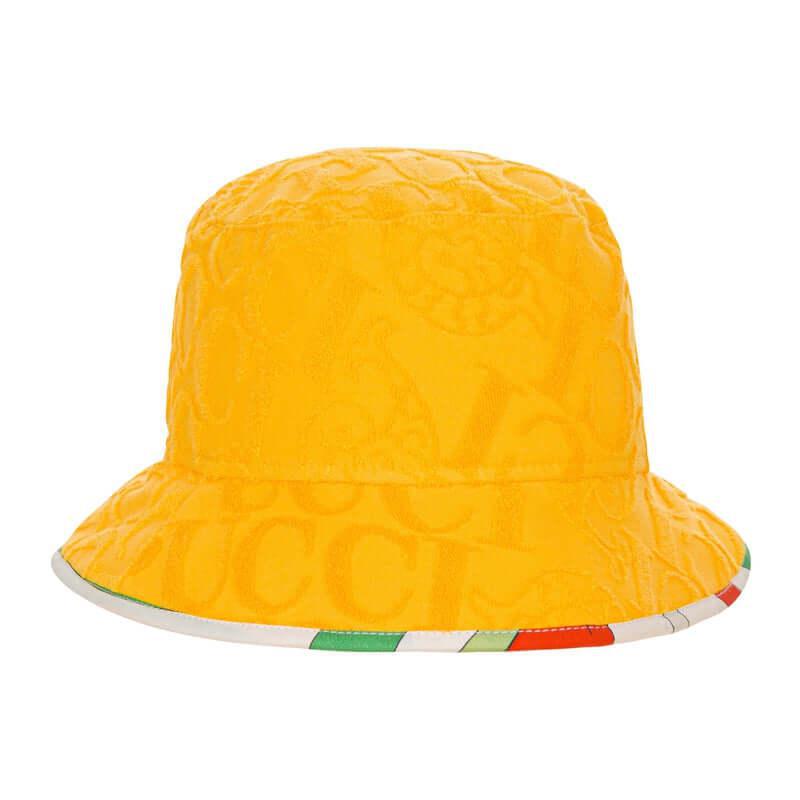 Emilio Pucci Girls Yellow Pucci Logo Bucket Hat Emilio Pucci Girls Yellow Pucci Logo Bucket Hat