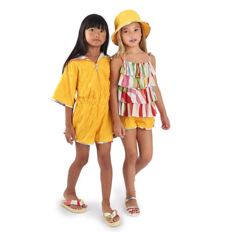 Emilio Pucci Girls Yellow Towelling Short Emilio Pucci Girls Yellow Towelling Short