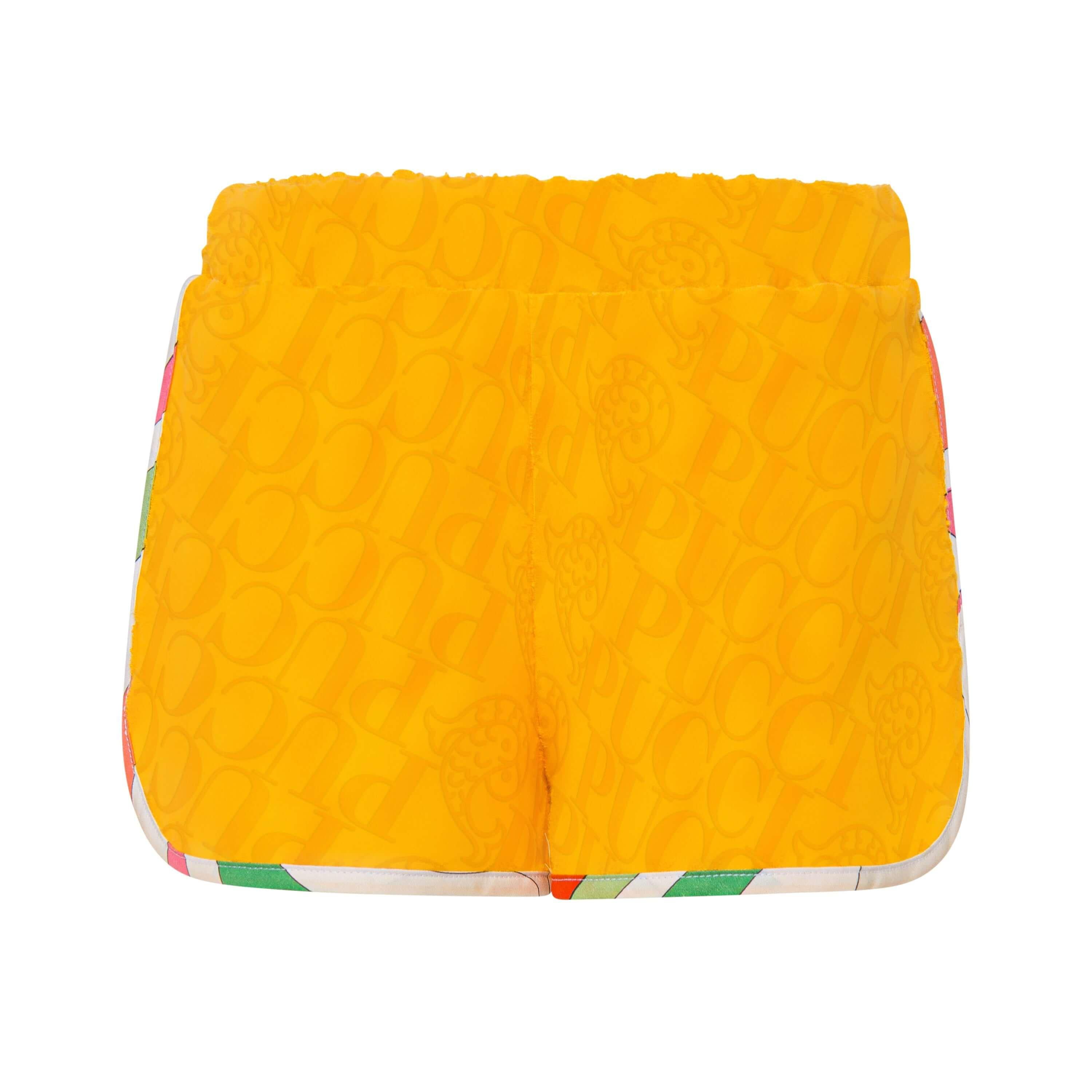 Emilio Pucci Girls Yellow Towelling Short Emilio Pucci Girls Yellow Towelling Short