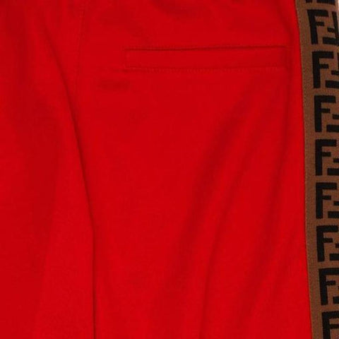 Fendi Unisex FF Red Trousers Fendi Unisex FF Red Trousers