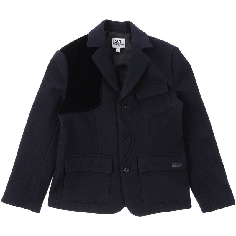 Karl Lagerfeld Boys Black Wool Coat Karl Lagerfeld Boys Black Wool Coat