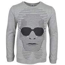 Karl Lagerfeld Boys Grey Sunglasses Long Sleeved T-Shirt Karl Lagerfeld Boys Grey Sunglasses Long Sleeved T-Shirt