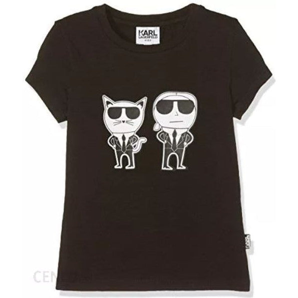Karl Lagerfeld Girls Black Print T-Shirt Karl Lagerfeld Girls Black Print T-Shirt