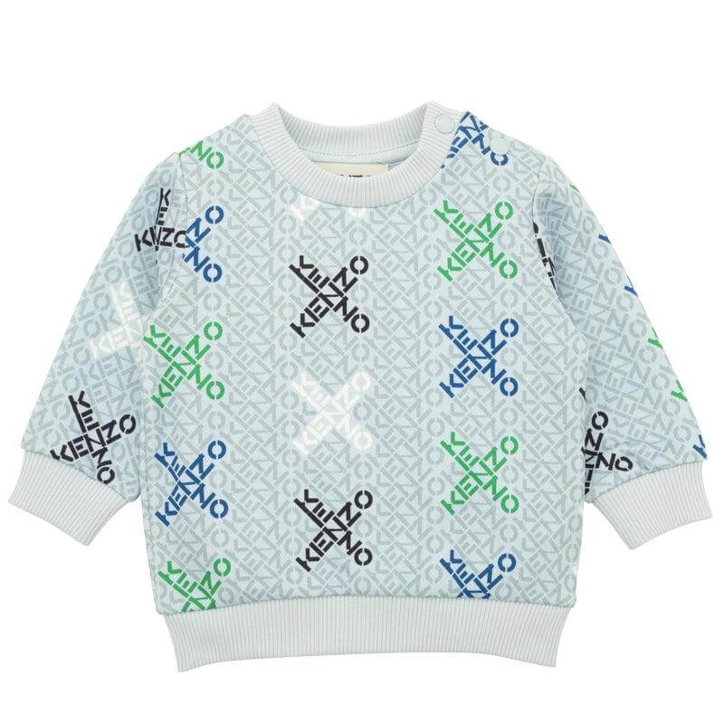 Kenzo Kids Baby Boys Blue Logo Sweatshirt Kenzo Kids Baby Boys Blue Logo Sweatshirt