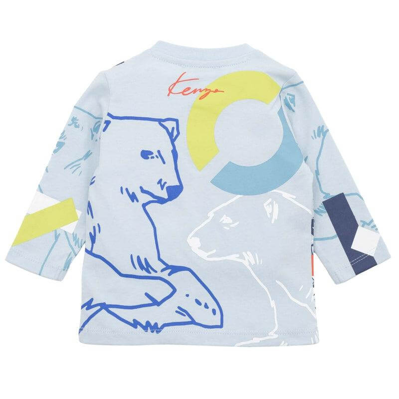 Kenzo Kids Baby Boys Blue Long Sleeve T-Shirt Kenzo Kids Baby Boys Blue Long Sleeve T-Shirt