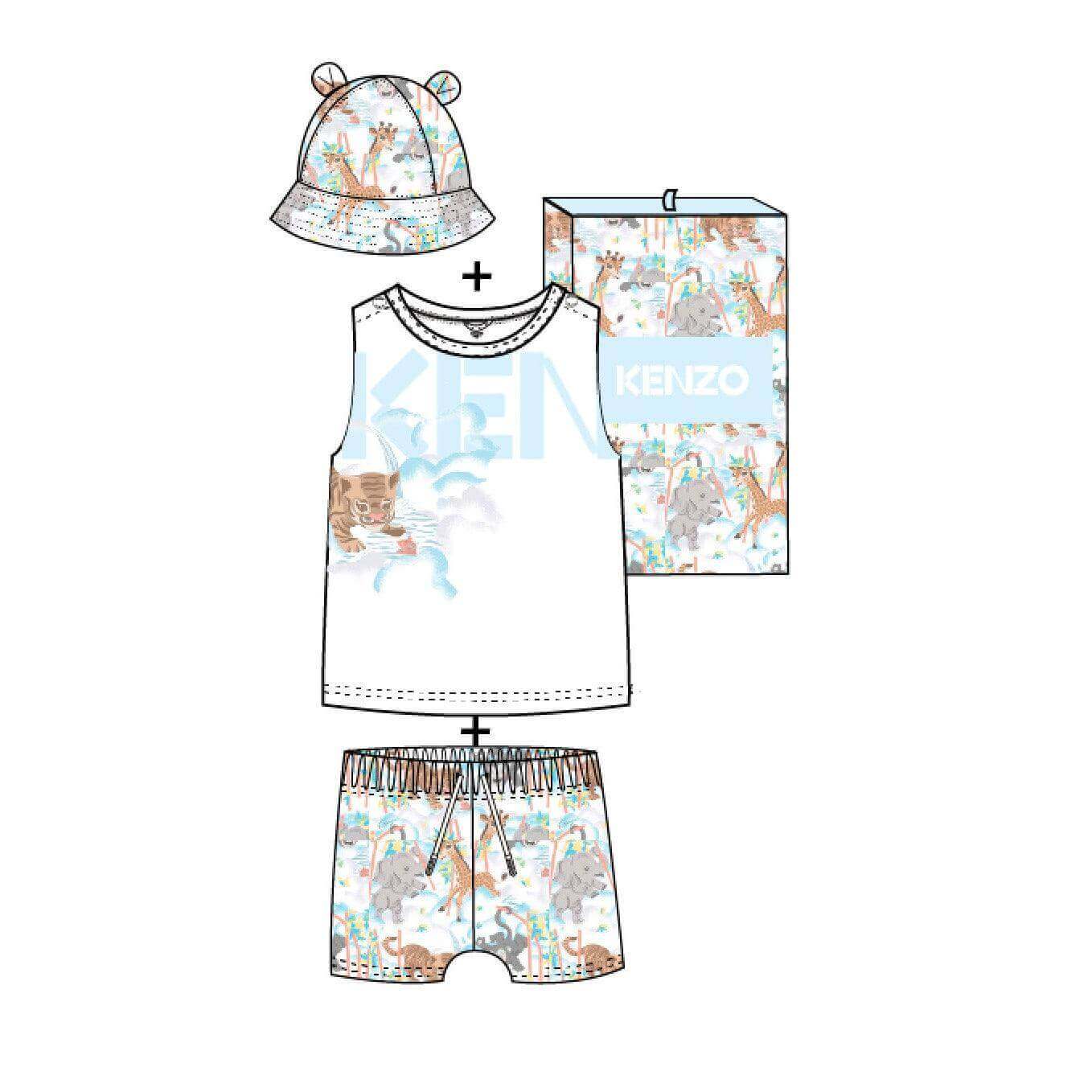 Kenzo Kids Baby Boys Cotton 3 Piece Set Kenzo Kids Baby Boys Cotton 3 Piece Set