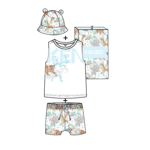 Kenzo Kids Baby Boys Cotton 3 Piece Set Kenzo Kids Baby Boys Cotton 3 Piece Set