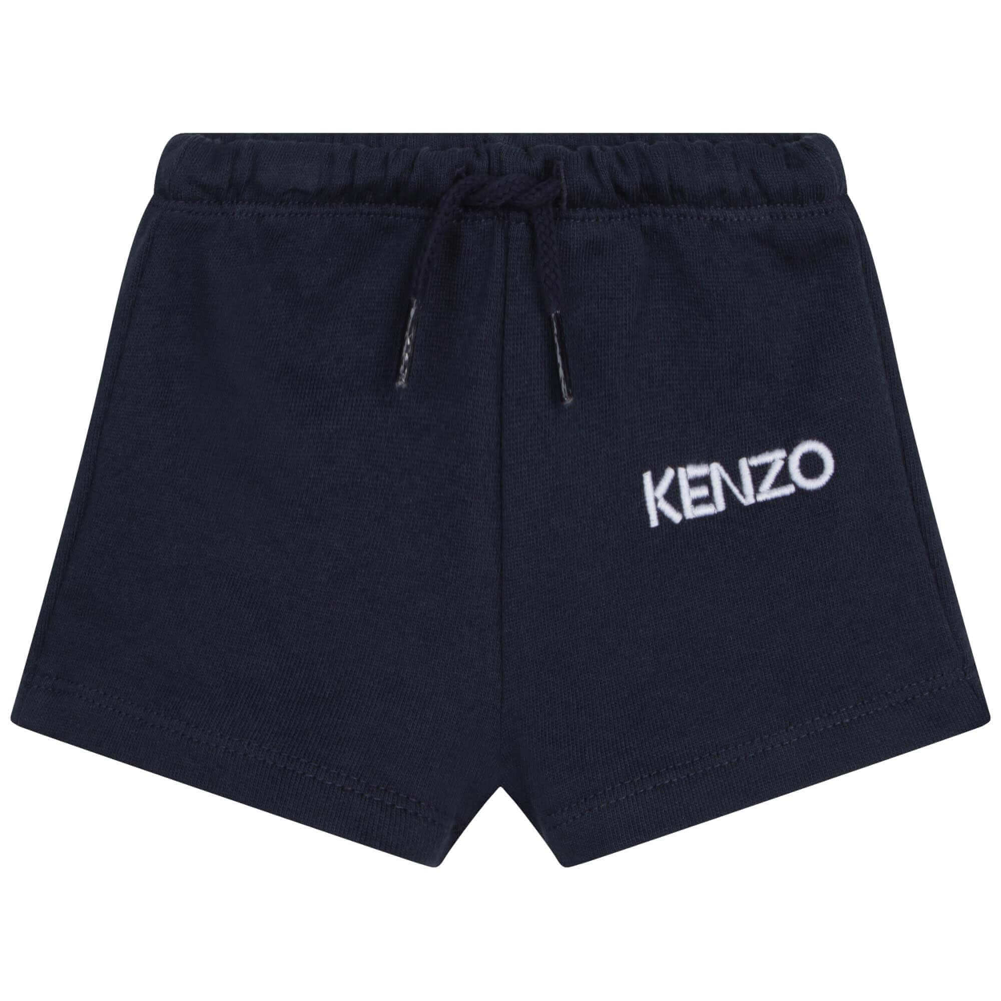 Kenzo Kids Baby Boys White And Blue Elephant Shorts Set Kenzo Kids Baby Boys White And Blue Elephant Shorts Set