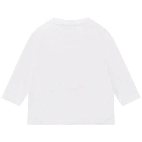 Kenzo Kids Baby Boys White Multi Coloured Logo T-Shirt Kenzo Kids Baby Boys White Multi Coloured Logo T-Shirt