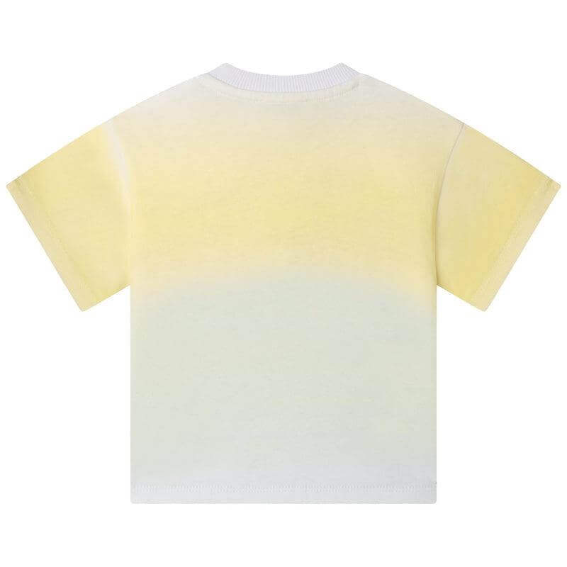 Kenzo Kids Baby Boys Yellow And Blue Logo T-Shirt Kenzo Kids Baby Boys Yellow And Blue Logo T-Shirt