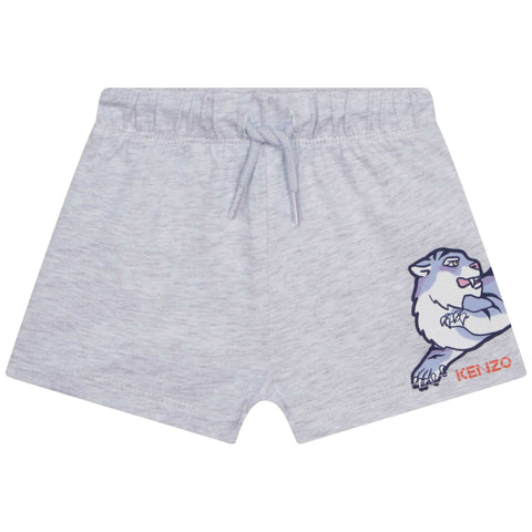 Kenzo Kids Baby Boys Yellow And Grey Tiger Shorts Set Kenzo Kids Baby Boys Yellow And Grey Tiger Shorts Set