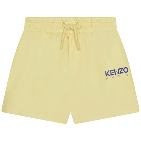 Kenzo Kids Baby Boys Yellow Logo Swim Shorts Kenzo Kids Baby Boys Yellow Logo Swim Shorts