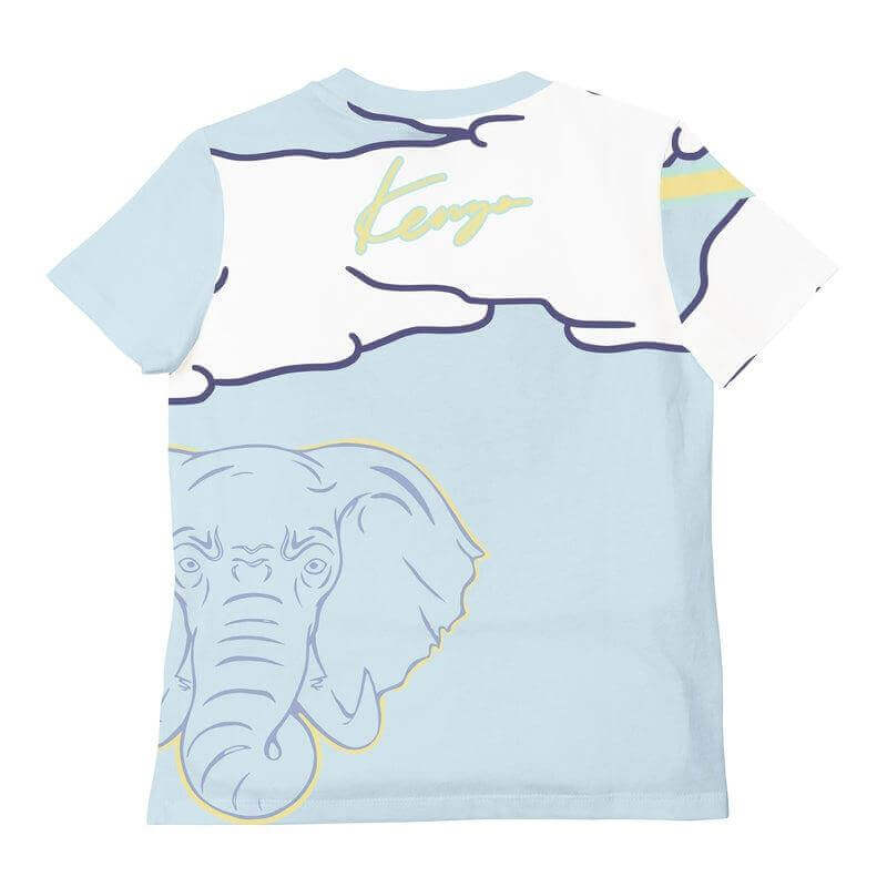 Kenzo Kids Boys Blue Cotton Logo T-Shirt Kenzo Kids Boys Blue Cotton Logo T-Shirt