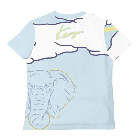 Kenzo Kids Boys Blue Cotton Logo T-Shirt Kenzo Kids Boys Blue Cotton Logo T-Shirt