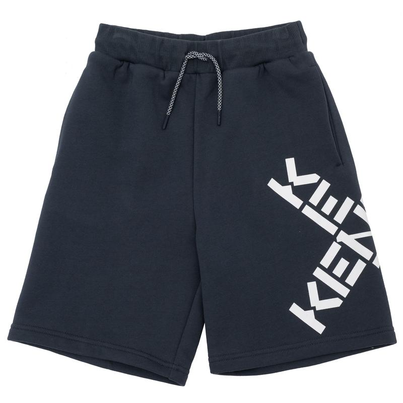 Kenzo Kids Boys Charcoal Grey Cross Bermuda Shorts Kenzo Kids Boys Charcoal Grey Cross Bermuda Shorts