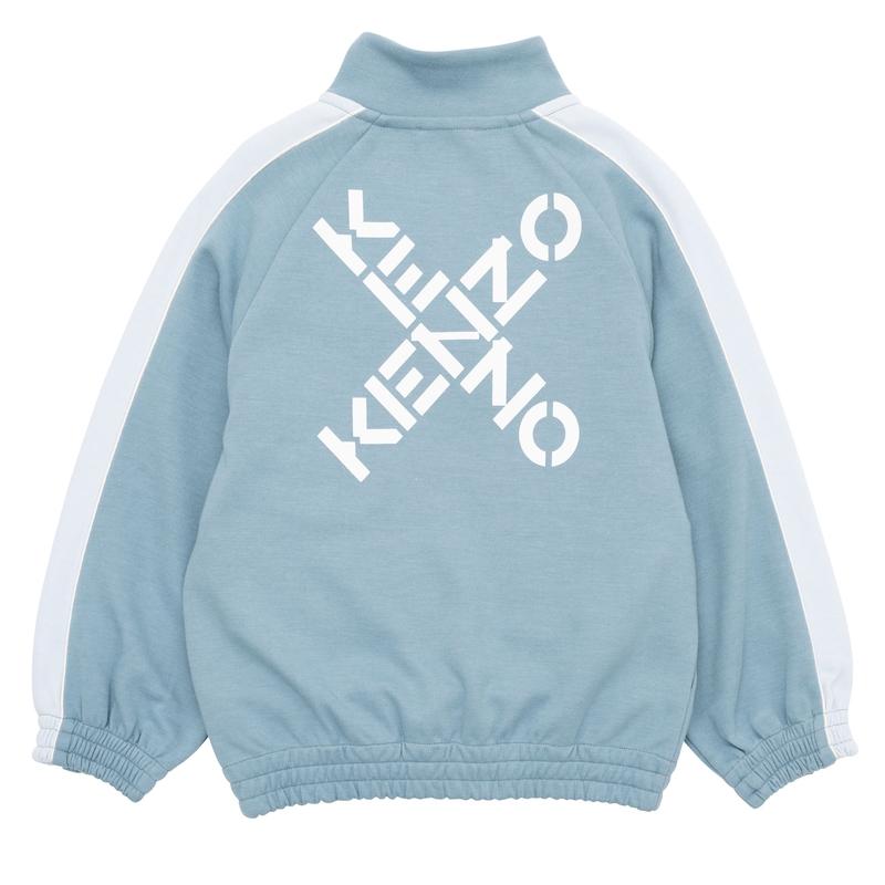 Kenzo Kids Boys Cross Logo Zip Up Jacket Kenzo Kids Boys Cross Logo Zip Up Jacket