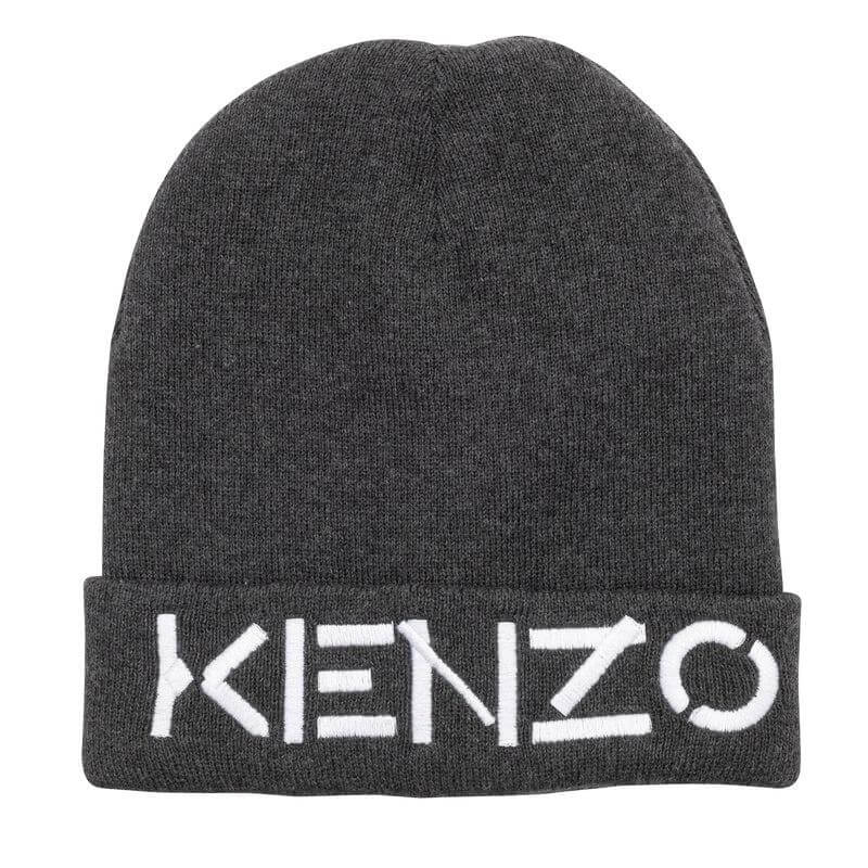 Kenzo Kids Boys Grey Knitted Hat Kenzo Kids Boys Grey Knitted Hat