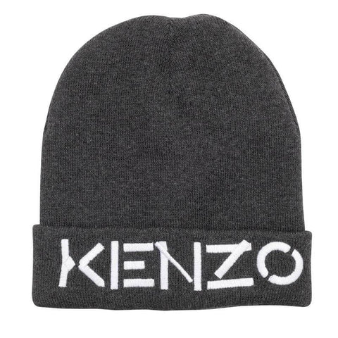 Kenzo Kids Boys Grey Knitted Hat Kenzo Kids Boys Grey Knitted Hat
