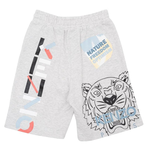 Kenzo Kids Boys Grey Tiger Bermuda Shorts Kenzo Kids Boys Grey Tiger Bermuda Shorts