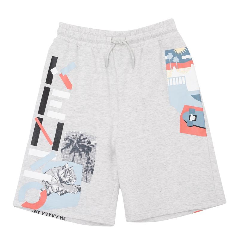 Kenzo Kids Boys Grey Tiger Bermuda Shorts Kenzo Kids Boys Grey Tiger Bermuda Shorts