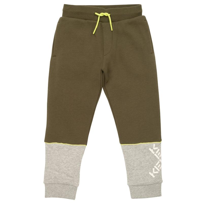 Kenzo Kids Boys Khaki Joggers Kenzo Kids Boys Khaki Joggers