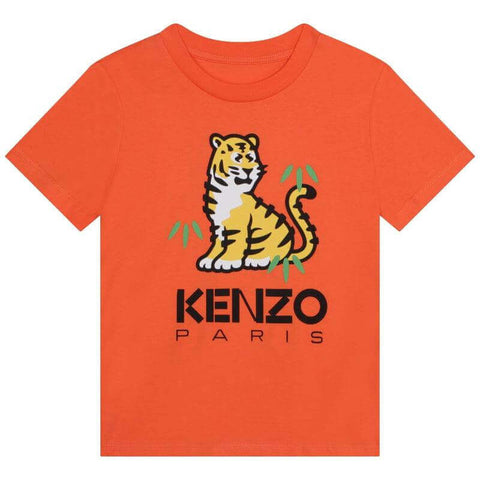 Kenzo Kids Boys Orange KOTORA Tiger T-Shirt Kenzo Kids Boys Orange KOTORA Tiger T-Shirt