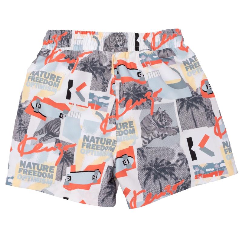 Kenzo Kids Boys Urban Print Swimming Shorts Kenzo Kids Boys Urban Print Swimming Shorts