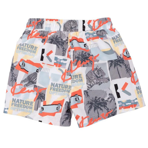 Kenzo Kids Boys Urban Print Swimming Shorts Kenzo Kids Boys Urban Print Swimming Shorts