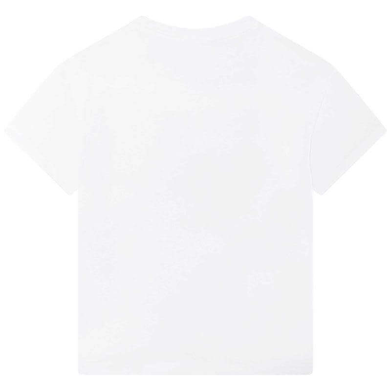 Kenzo Kids Boys White Embroidered Tiger T-Shirt Kenzo Kids Boys White Embroidered Tiger T-Shirt